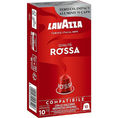 10 קפסולות אלומניום Lavazza Qualità Rossa
