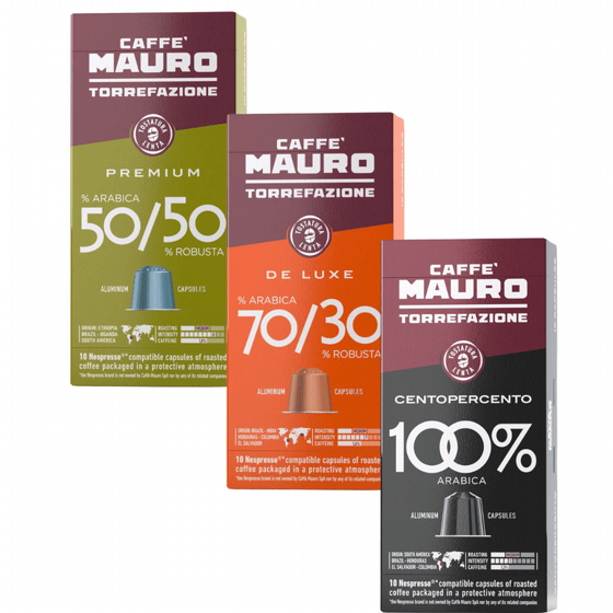 200 קפסולות אלומיניום מאורו Mauro תואמות נספרסו
