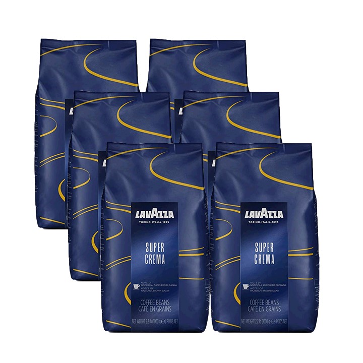6 ק"ג פולי קפה lavazza super crema