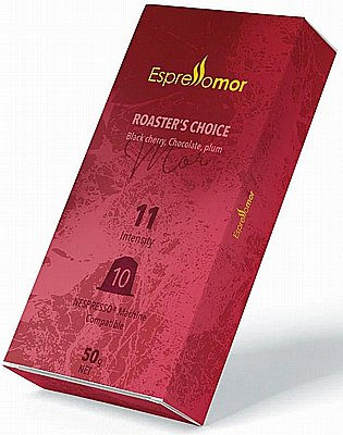 10 קפסולות אלומיניום Espressomor ROASTER'S CHOICE חוזק 11