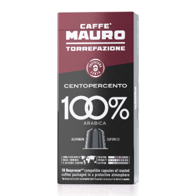 10 קפסולות Mauro Centopercento תואמות נספרסו