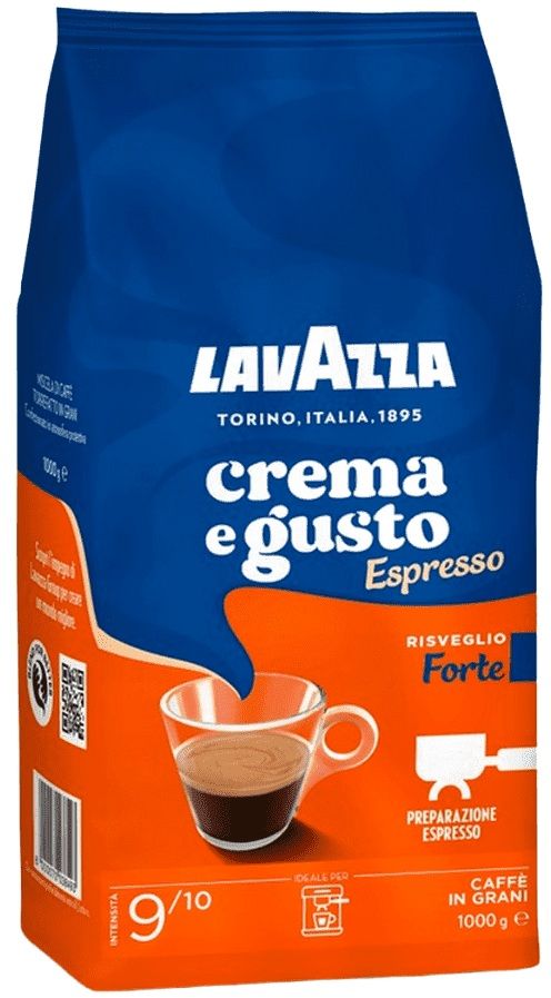 1 ק"ג פולי קפה Lavazza Espresso Crema E Gusto Forte