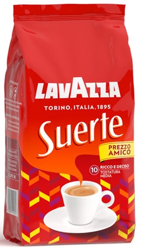 1 ק"ג פולי קפה Lavazza Suerte Prezzo Amico חוזק 10