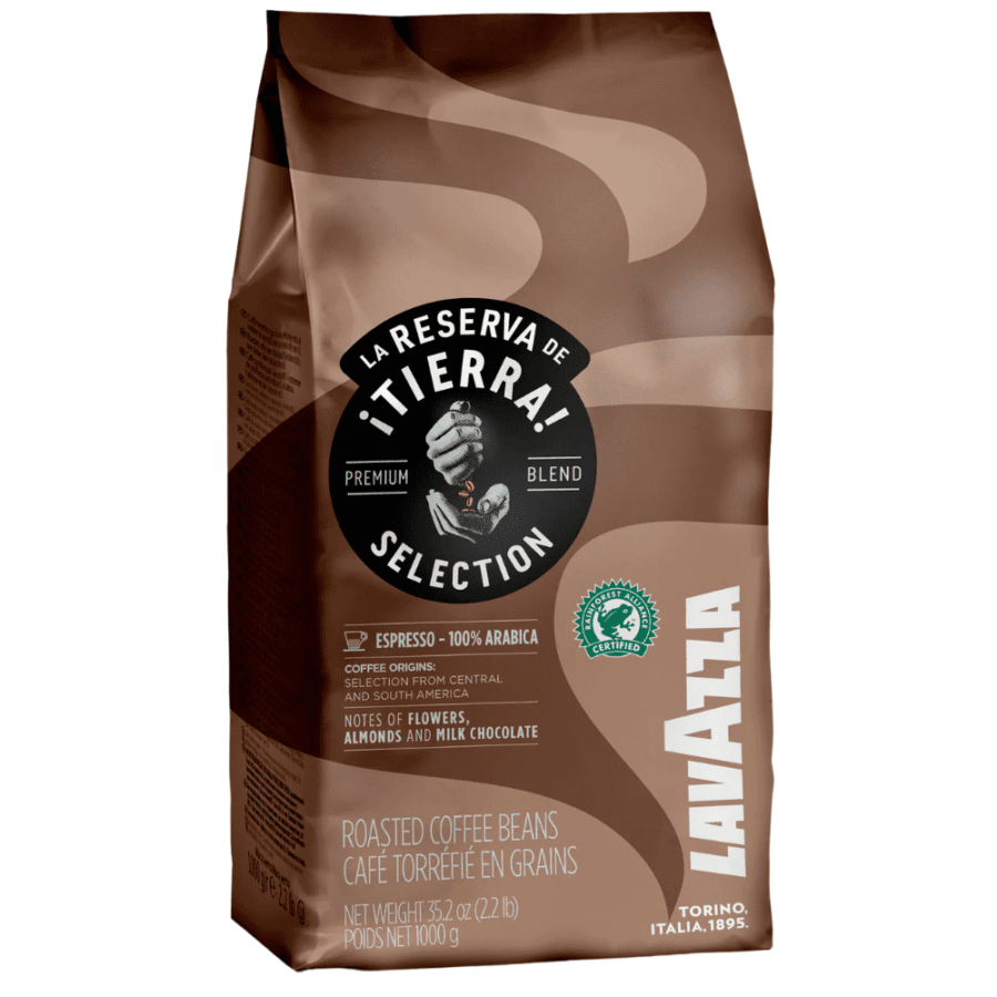 1 ק"ג פולי קפה לוואצה Lavazza Tierra Selection Beans Arabica 100%