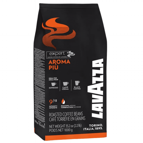 1 ק"ג פולי קפה לוואצה Lavazza Expert Aroma Piu חוזק