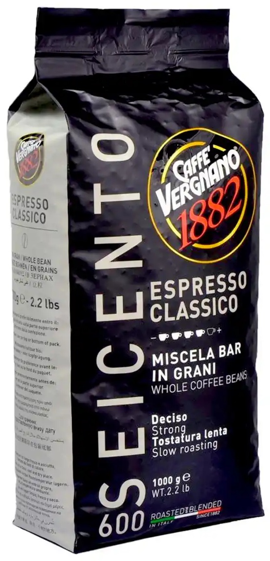 1 ק"ג פולי קפה ורניאנו קלאסיקו VERGNANO SEICENTO CLASSICO 600 BEANS
