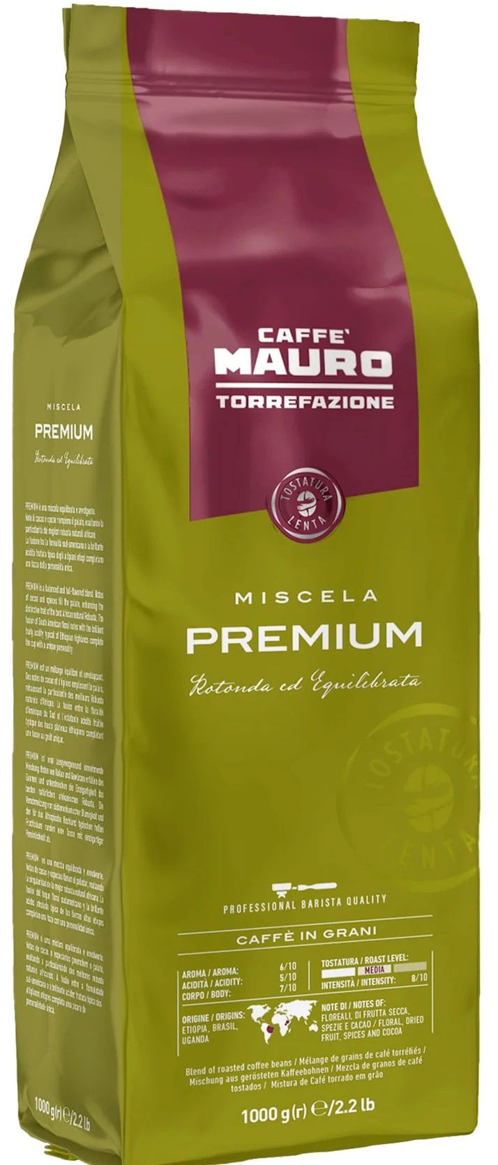1 ק"ג פולי קפה מאורו פרימיום Caffè Mauro Premium