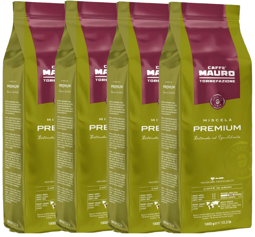 4 ק"ג פולי קפה מאורו פרימיום Mauro Premium