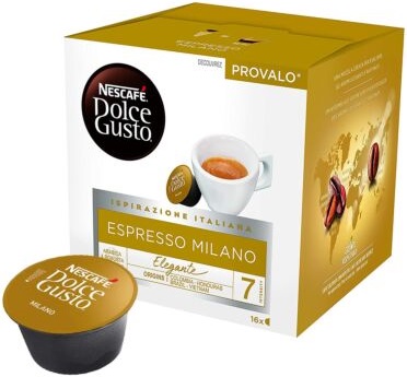 16 קפסולות מקורי דולצה גוסטו Dolce Gusto Nescafe Espresso Milano