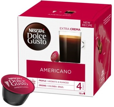 16 קפסולות מקורי דולצה גוסטו Dolce Gusto Nescafé Americano
