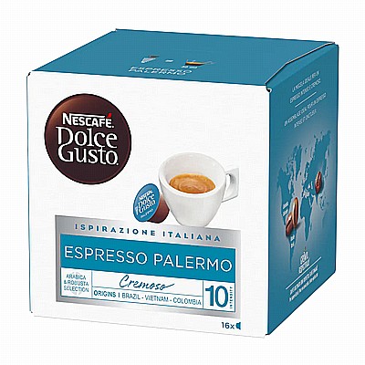 16 קפסולות מקורי דולצה גוסטו Dolce Gusto Nescafe espresso palermo