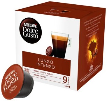 16 קפסולות מקורי דולצה גוסטו Dolce Gusto Nescafé Lungo Intenso