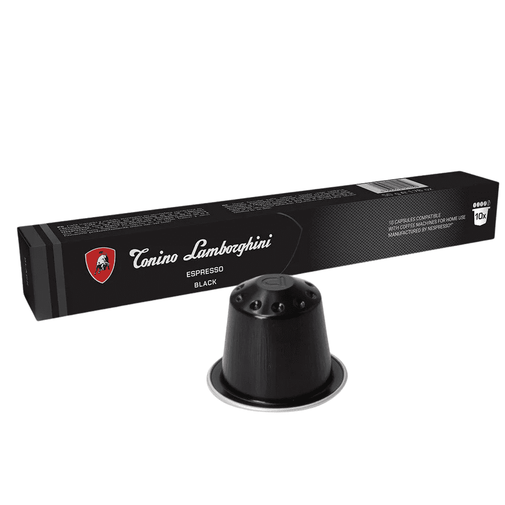 10 קפסולות אלומיניום גימוקה למבורגיני בלק Gimoka Lamborghini Black