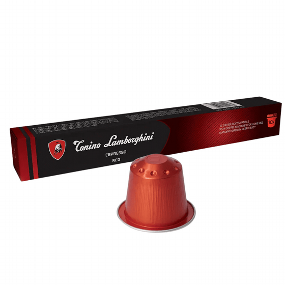 10 קפסולות אלומיניום גימוקה למבורגיני רד Gimoka Lamborghini Red