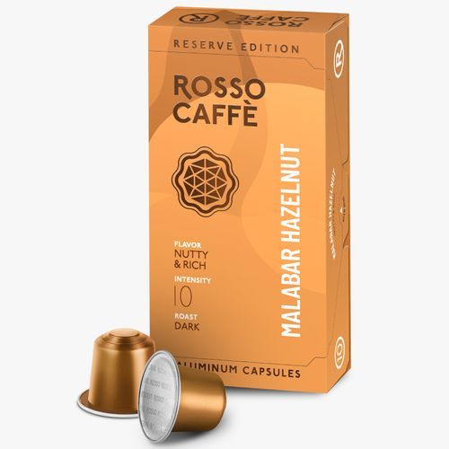 10 קפסולות אלומניום אזוג לוז rosso caffe חוזק 10