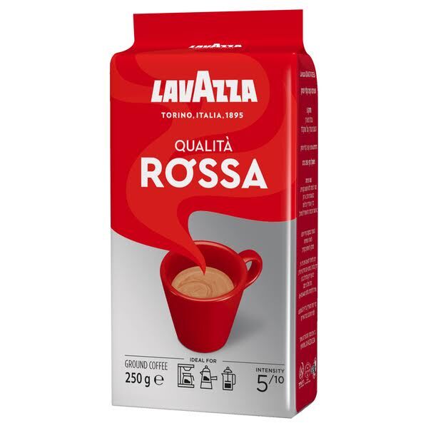 250 גרם קפה טחון לוואצה רוסה LAVAZZA ROSSA
