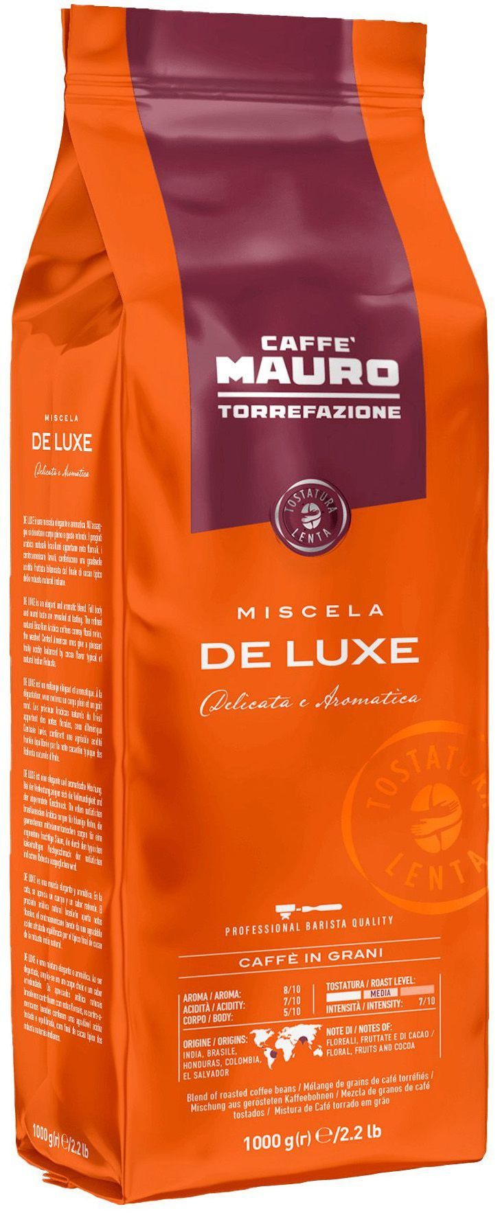 1 ק"ג פולי קפה מאורו דלוקס Caffe Mauro