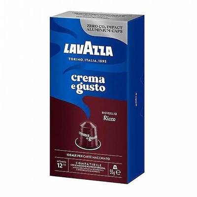 10 קפסולות אלומניום Lavazza Crema E Gusto rico חוזק 11